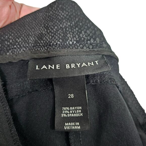 Lane Bryant Black Python Snakeskin Dress Pants 28W Ankle - Picture 3 of 6